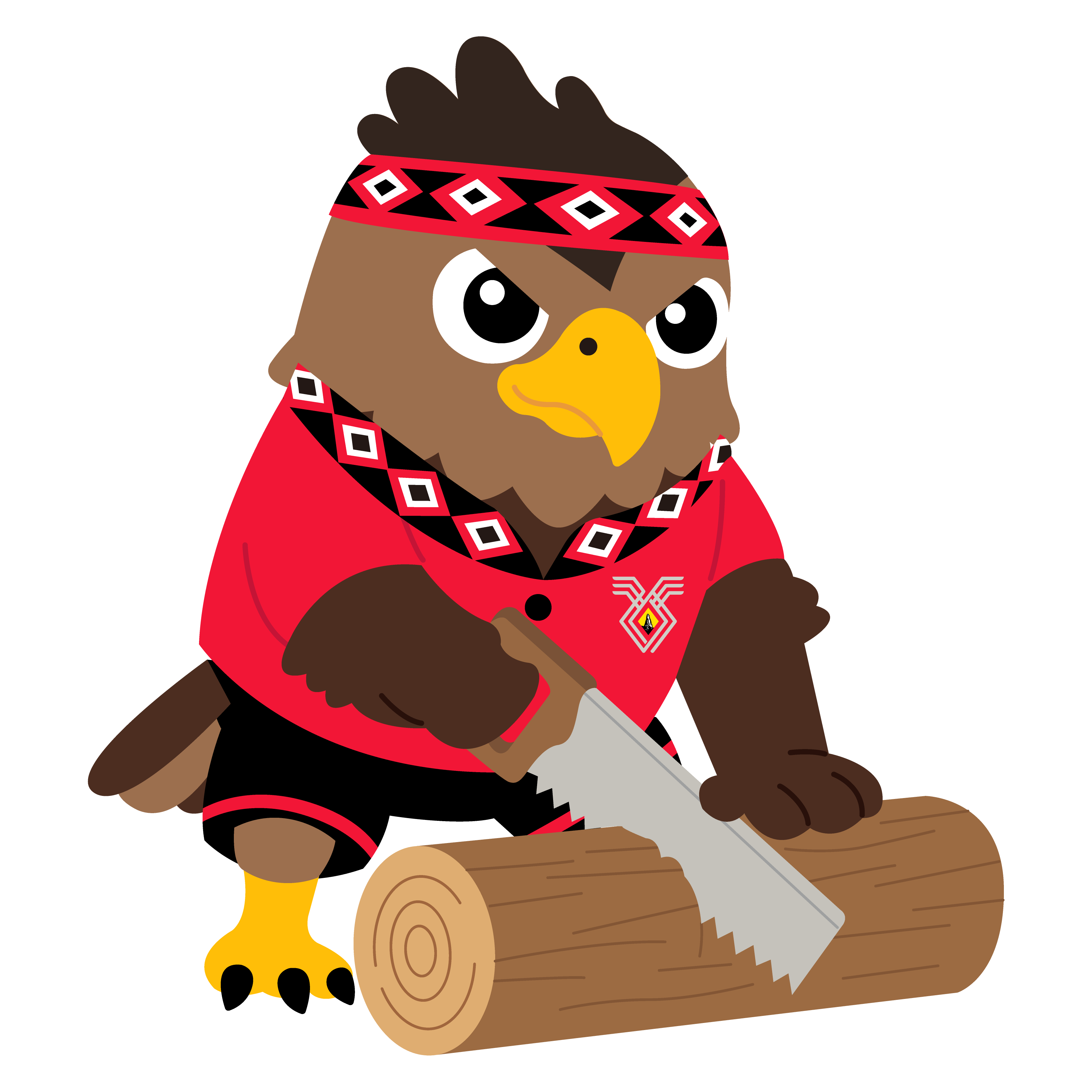 吉祥物姿勢：傳統鋸木