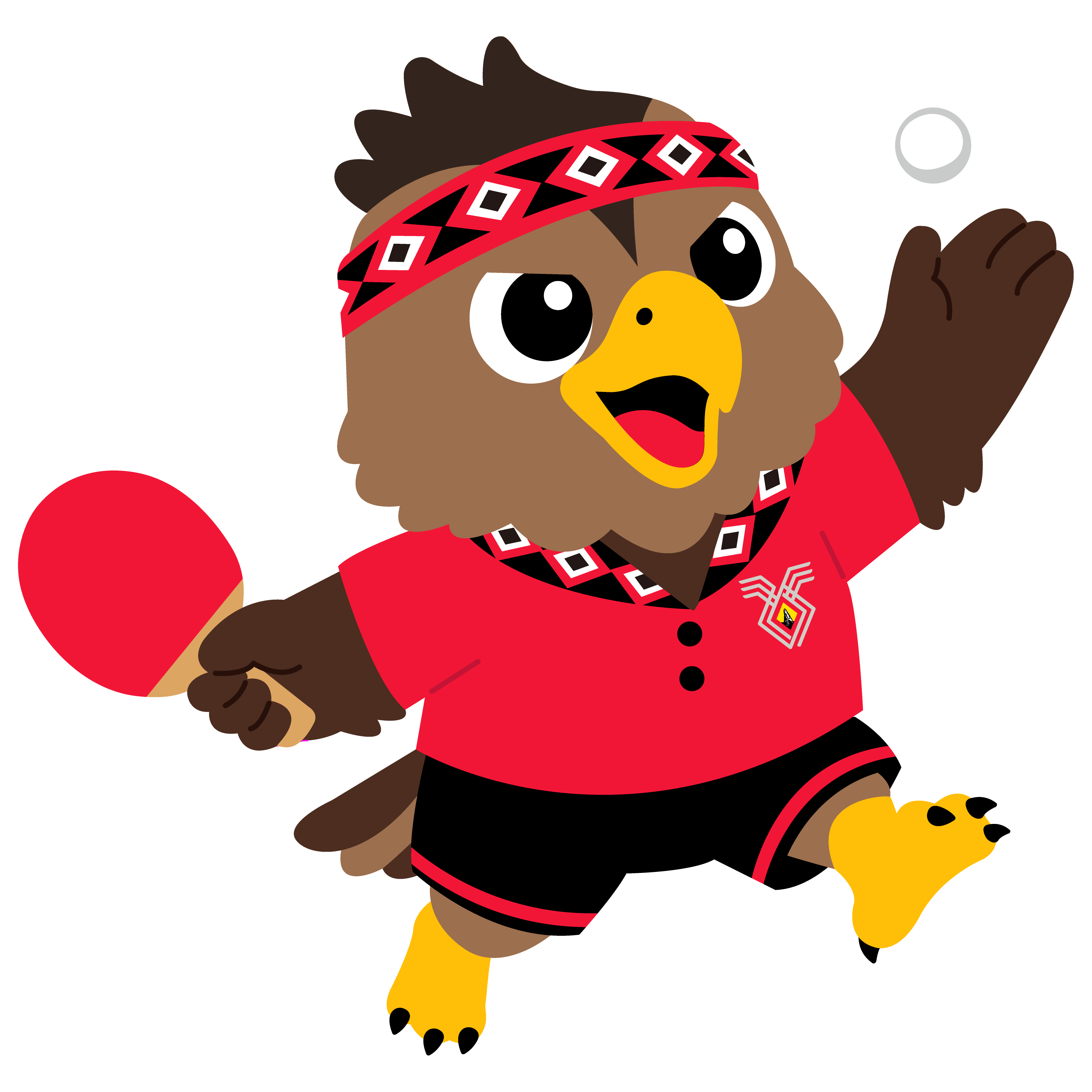 吉祥物姿勢：桌球